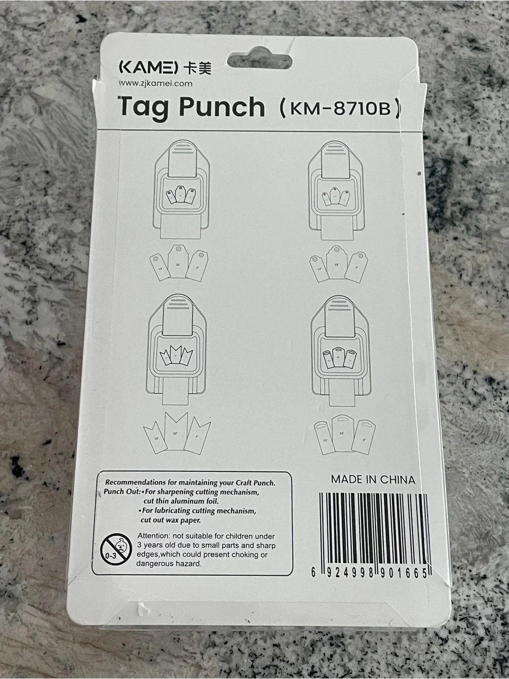 3 in 1 Craft Tag Punch 1.5/2/2.5 Inch Gift Tag Paper Puncher Scrapbook